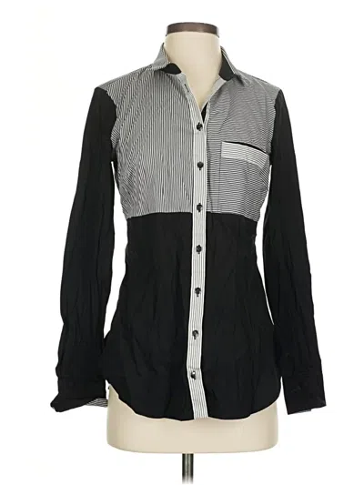 Pre-owned Per Se By Carlisle Long Sleeve Button Down Shirt In Gray