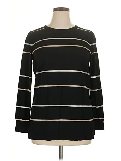 Pre-owned Per Se By Carlisle Pullover Sweater In Black