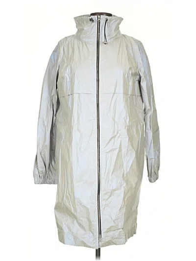 Pre-owned Per Se By Carlisle Raincoat In Silver