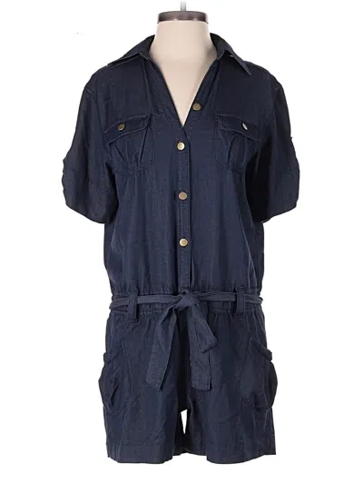 Pre-owned Per Se By Carlisle Romper In Blue