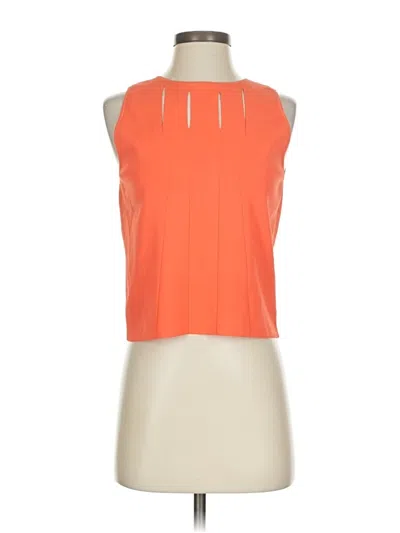 Pre-owned Per Se By Carlisle Sleeveless Blouse In Orange