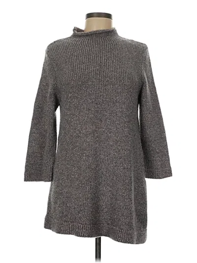 Pre-owned Per Se By Carlisle Turtleneck Sweater In Gray