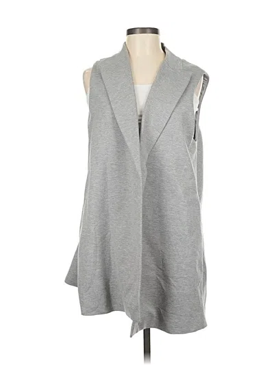 Pre-owned Per Se By Carlisle Vest In Gray