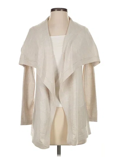 Pre-owned Per Se By Carlisle Wool Cardigan Sweater In Ivory