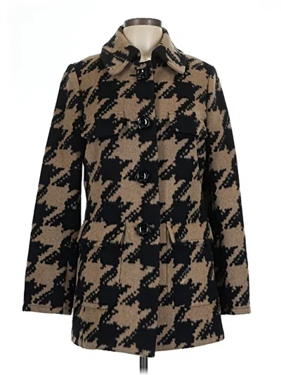 Pre-owned Per Se By Carlisle Wool Coat In Brown