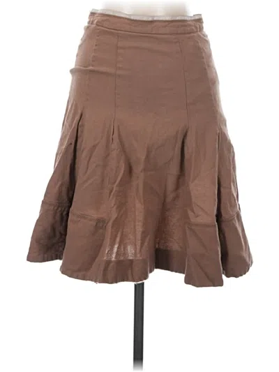Pre-owned Per Se By Carlisle Wool Skirt In Brown