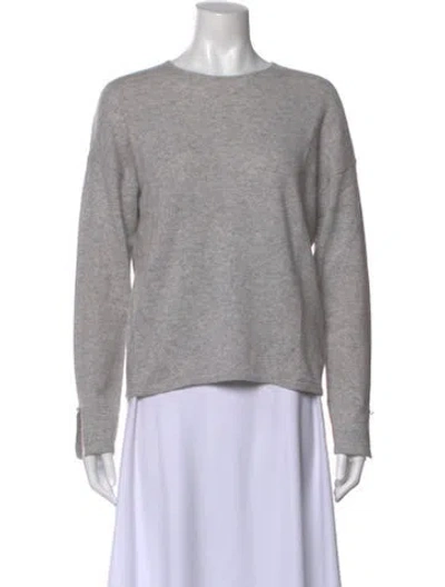 Pre-owned Per Se Cashmere Crew Neck Sweater In Gray