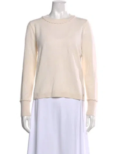 Pre-owned Per Se Cashmere Crew Neck Sweater In Neutral