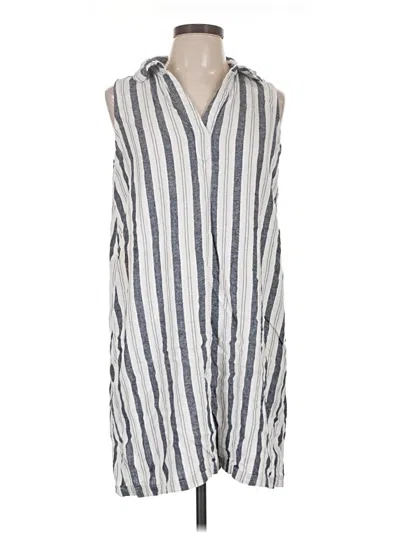 Pre-owned Per Se Casual Dress In Silver