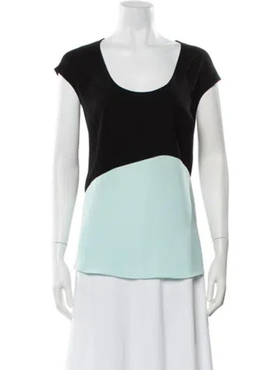 Pre-owned Per Se Colorblock Pattern Scoop Neck Top W/ Tags In Multi