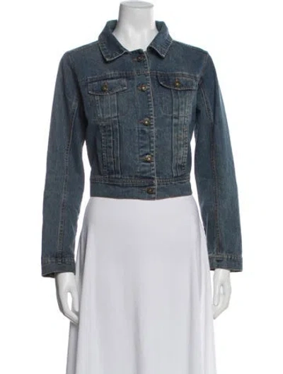 Pre-owned Per Se Denim Jacket In Blue