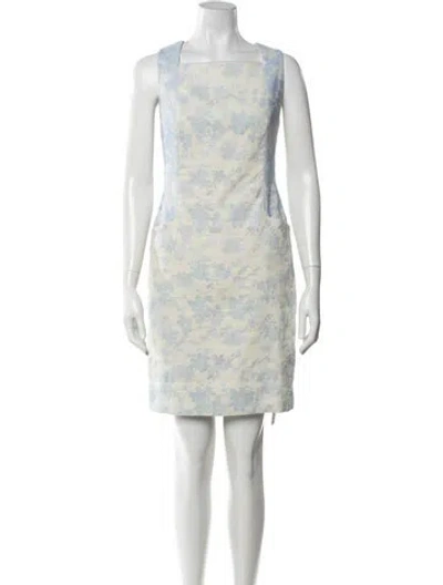 Pre-owned Per Se Floral Print Knee-length Dress In Multicolor