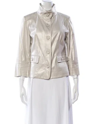 Pre-owned Per Se Jacket In Neutral