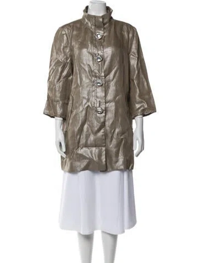 Pre-owned Per Se Jacket In Neutrals