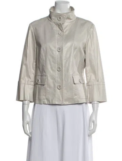 Pre-owned Per Se Jacket In Neutrals