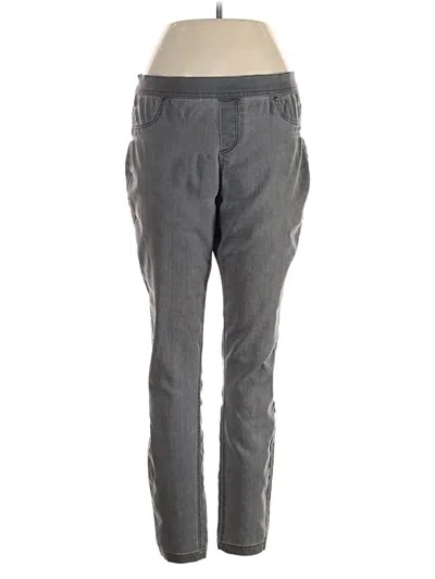 Pre-owned Per Se Jeggings In Gray
