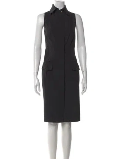 Pre-owned Per Se Knee-length Dress In Black