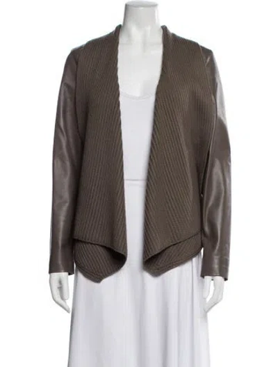 Pre-owned Per Se Leather Jacket In Brown