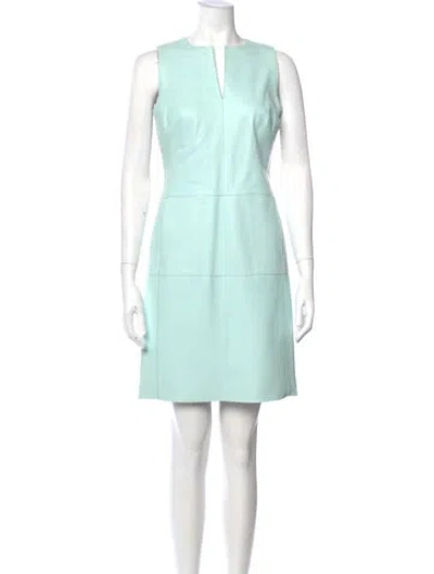 Pre-owned Per Se Leather Mini Dress In Multi