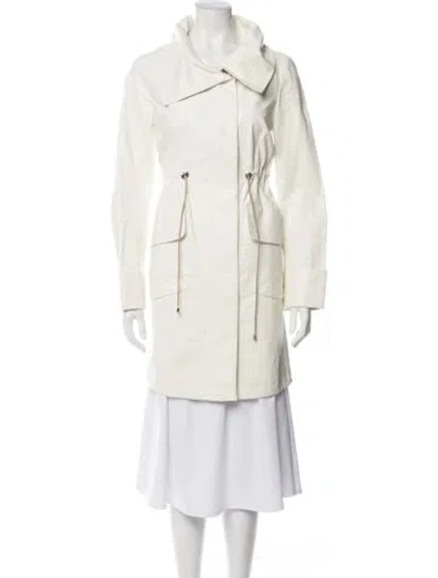 Pre-owned Per Se Linen Coat In Neutrals