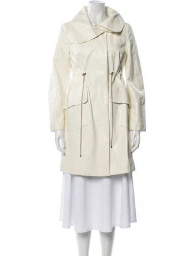 Pre-owned Per Se Linen Coat In Neutrals