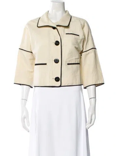 Pre-owned Per Se Linen Jacket In Neutral
