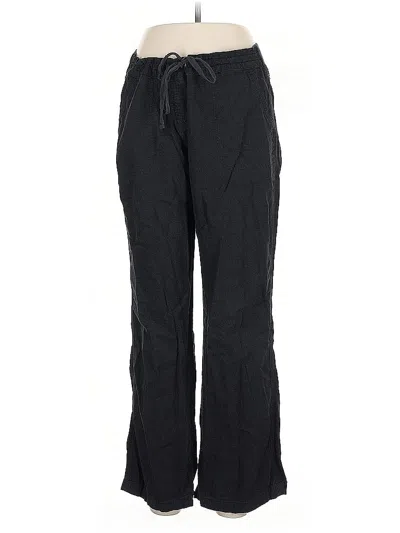 Pre-owned Per Se Linen Pants In Black