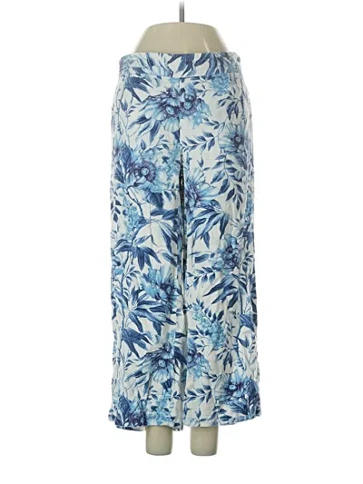 Pre-owned Per Se Linen Pants In Blue