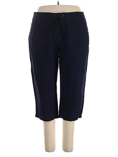Pre-owned Per Se Linen Pants In Blue