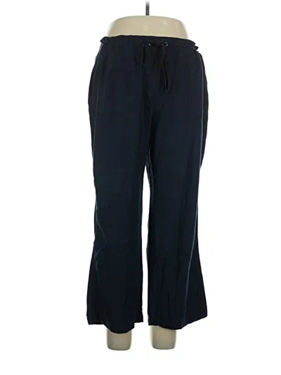 Pre-owned Per Se Linen Pants In Blue