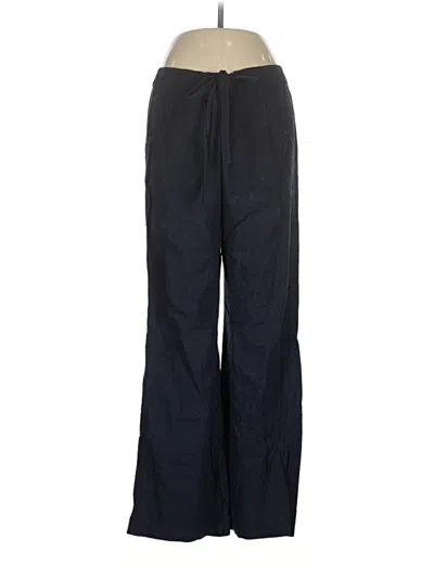 Pre-owned Per Se Linen Pants In Blue
