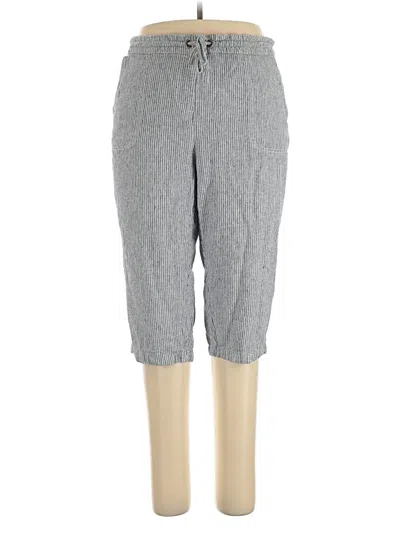 Pre-owned Per Se Linen Pants In Gray