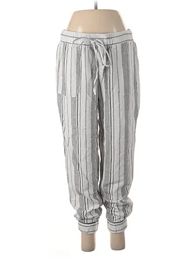 Pre-owned Per Se Linen Pants In Gray