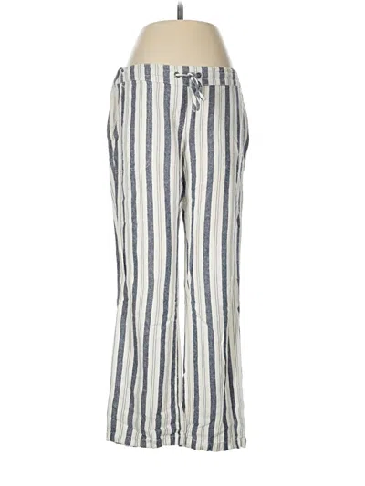 Pre-owned Per Se Linen Pants In Ivory