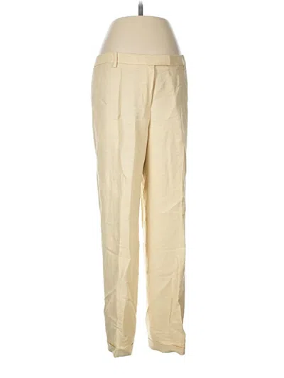 Pre-owned Per Se Linen Pants In Ivory