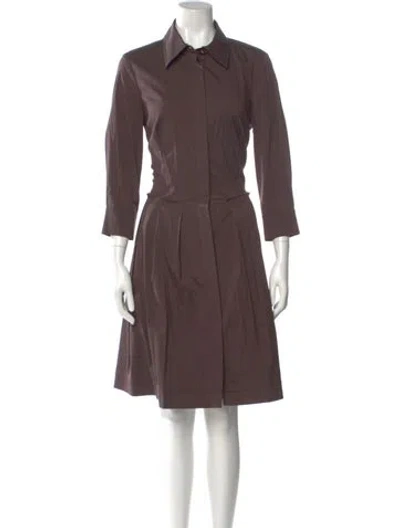Pre-owned Per Se Mini Dress In Brown