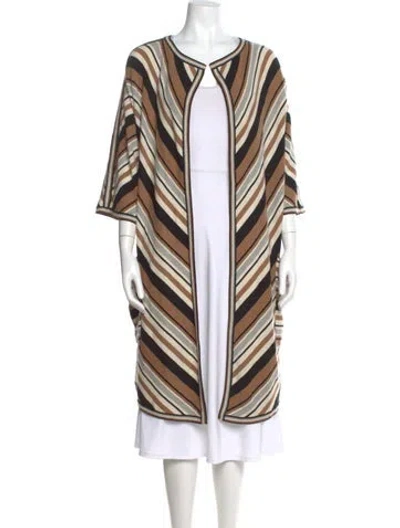 Pre-owned Per Se Nylon Striped Sweater In Multi