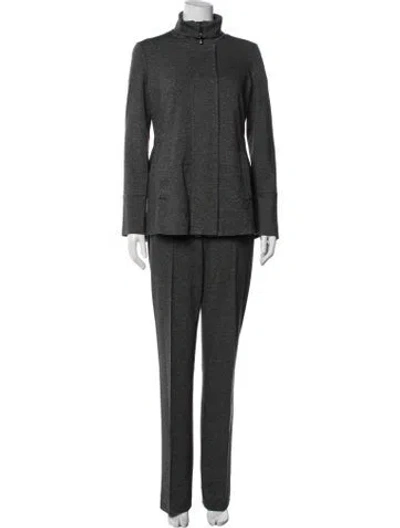 Pre-owned Per Se Pantsuit In Gray