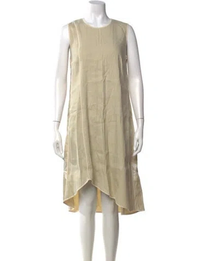 Pre-owned Per Se Patterned Midi Length Dress In Neutrals