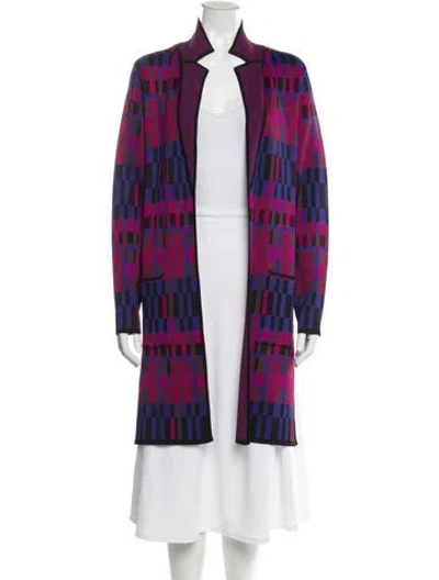 Pre-owned Per Se Printed Cowl Neck Sweater In Multi