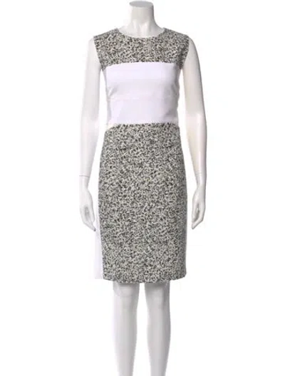 Pre-owned Per Se Printed Knee-length Dress