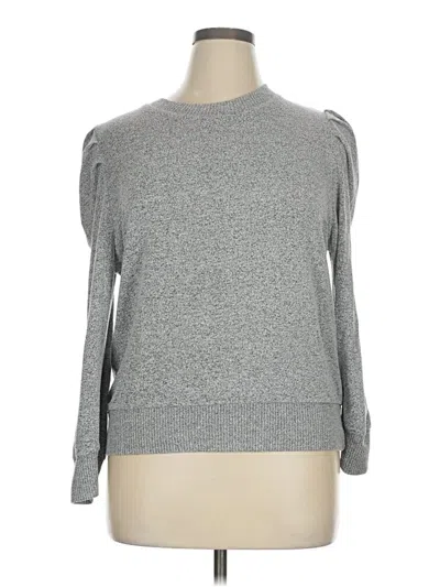Pre-owned Per Se Pullover Sweater In Gray