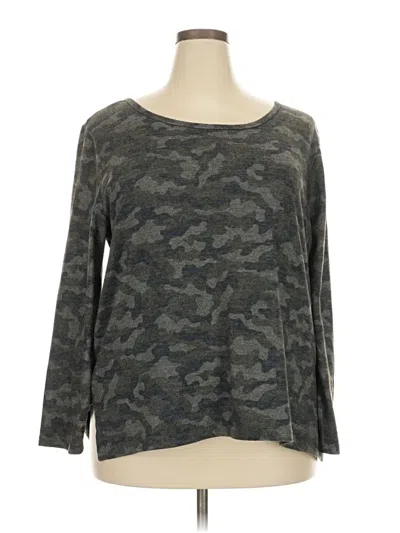 Pre-owned Per Se Pullover Sweater In Green