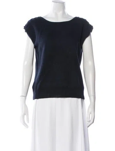 Pre-owned Per Se Scoop Neck Sweater In Blue