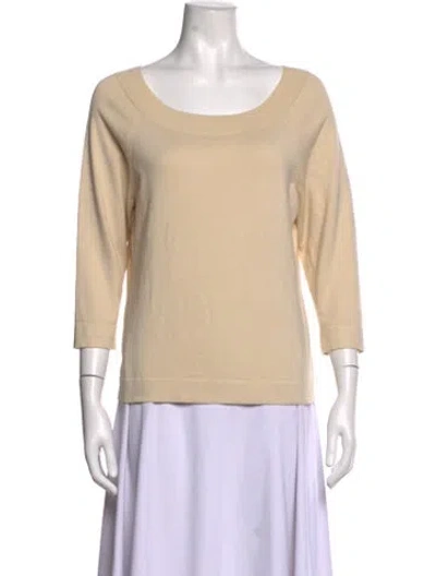 Pre-owned Per Se Scoop Neck Sweater In Neutrals