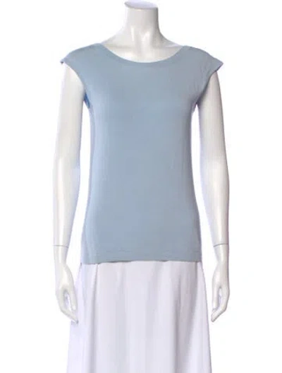 Pre-owned Per Se Scoop Neck Sweater W/ Tags In Blue