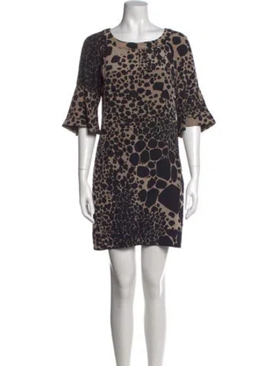 Pre-owned Per Se Silk Mini Dress In Black
