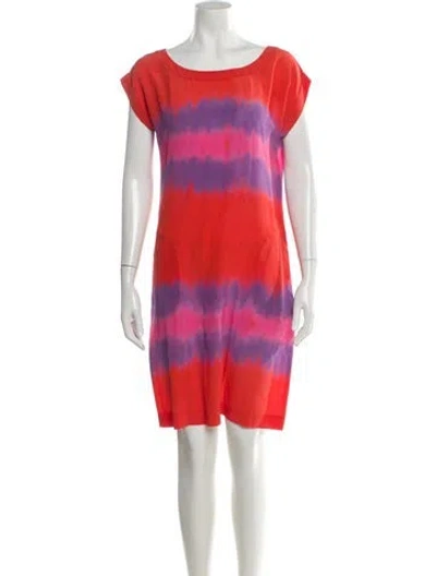 Pre-owned Per Se Silk Mini Dress In Pink