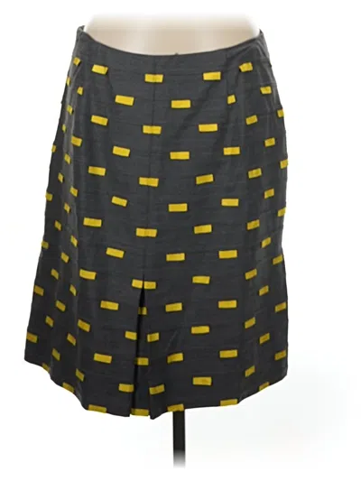 Pre-owned Per Se Silk Skirt In Yellow