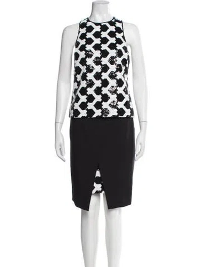 Pre-owned Per Se Skirt Set In Black